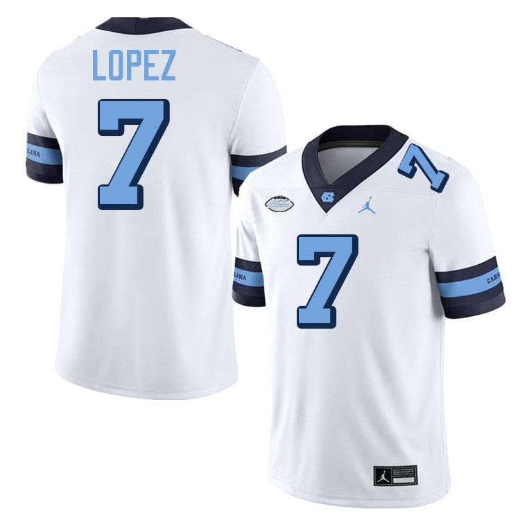 #7 Gio Lopez North Carolina Tar Heels Jerseys,Apparels,Uniforms Stitched-Throwback White #7 Gio Lopez North Carolina Tar Heels Jerseys,Apparels,Uniforms Stitched-Throwback White